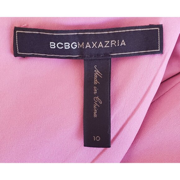 BCBGMaxAzria Womens Kathryne Side Cutout Bow-Front Mini Dress Pink Lilac - Picture 6 of 13